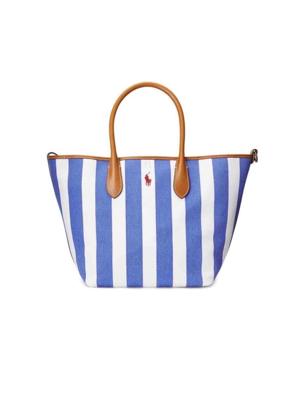 Polo Ralph Lauren Women's White and Blue Bag